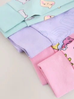 Multipacks|Nachtkleding En Pyjama's|Next - Verpakking van 3 knusse pyjama's (9 mnd-10 jr) Paarse kattenprint