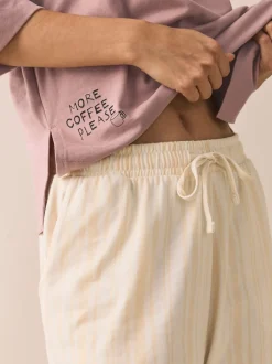 Pyjama's|Loungewear*Next Paarse Ontbijt - Pyjama met korte mouwen