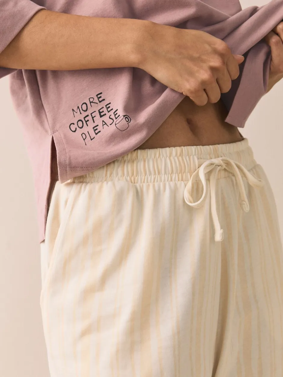 Pyjama's|Loungewear*Next Paarse Ontbijt - Pyjama met korte mouwen