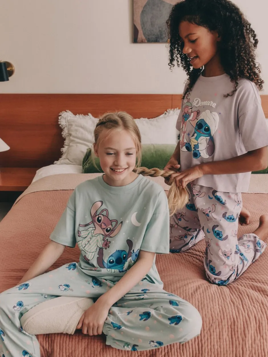 Nachtkleding En Pyjama's|Pyjama's|Next Paars/groen - Lilo & Stitch Joggers Pyjamas 2 Pack (3-16yrs)