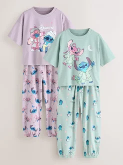 Nachtkleding En Pyjama's|Pyjama's|Next Paars/groen - Lilo & Stitch Joggers Pyjamas 2 Pack (3-16yrs)