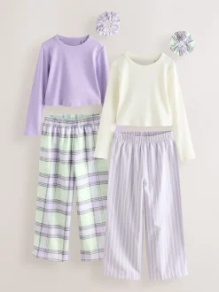 Nachtkleding En Pyjama's|Pyjama's|Next Paars/groen - Set van 2 geweven pyjamabroeken (3-16jr)