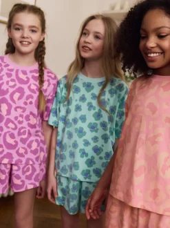Nachtkleding En Pyjama's|Pyjama's*Next Paars/oranje - Set van 3 pyjama's (3-16 jr)