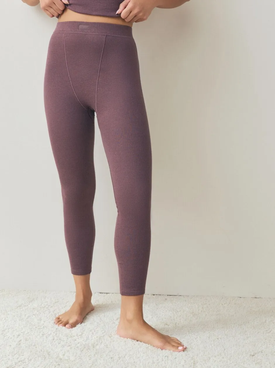 Alle Nacht- En Loungekleding*Next - Thermal Maximum Warmth Cosy Ribbed Legging Paarsrood