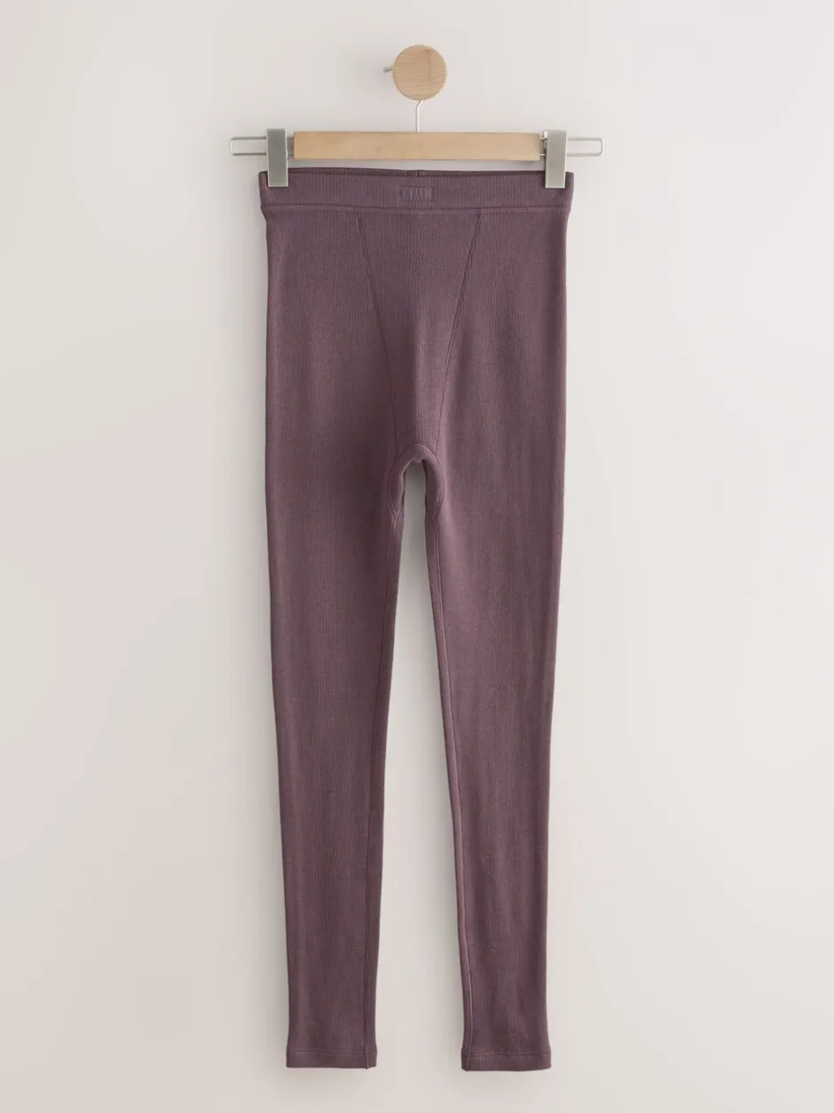Alle Nacht- En Loungekleding*Next - Thermal Maximum Warmth Cosy Ribbed Legging Paarsrood