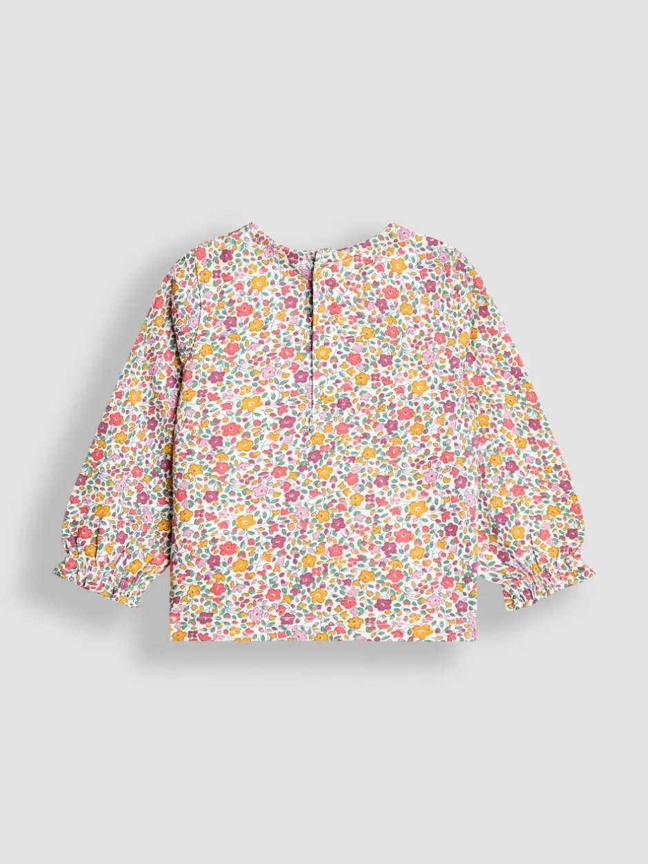 Jumpsuits En Playsuits|Jojo Maman Bébé - Appliqué Velour Dungarees & Top Set Paarsrood met konijnenprint
