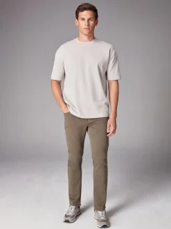 Jeans|Next Paddenstoelbruin - Slim Fit - Comfortabele stretchjeans