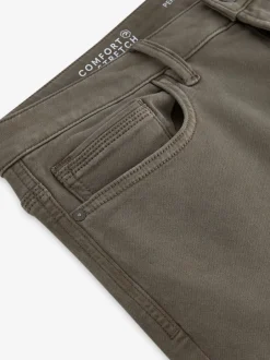 Jeans|Next Paddenstoelbruin - Slim Fit - Comfortabele stretchjeans