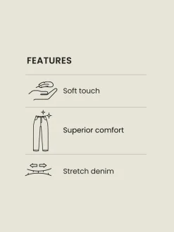 Jeans|Next Paddenstoelbruin - Slim Fit - Comfortabele stretchjeans