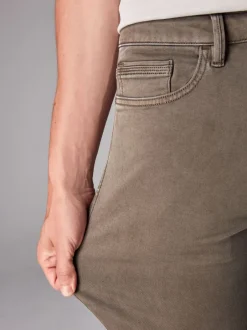 Jeans|Next Paddenstoelbruin - Slim Fit - Comfortabele stretchjeans