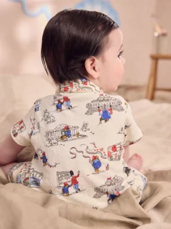 Rompertjes En Tuinbroeken*Next - 100% katoenen Cath Kidston rompertje Paddington Bear Baby met kraagje