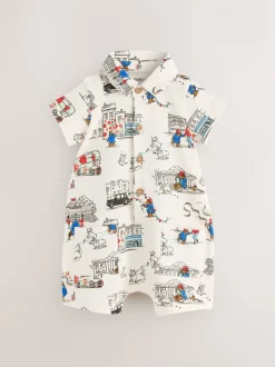 Rompertjes En Tuinbroeken*Next - 100% katoenen Cath Kidston rompertje Paddington Bear Baby met kraagje