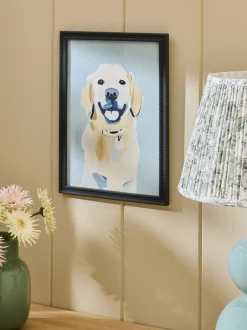Canvassen En Kunst Voor Aan De Wand*Next Painterly Animal Framed Wall Art Golden retriever