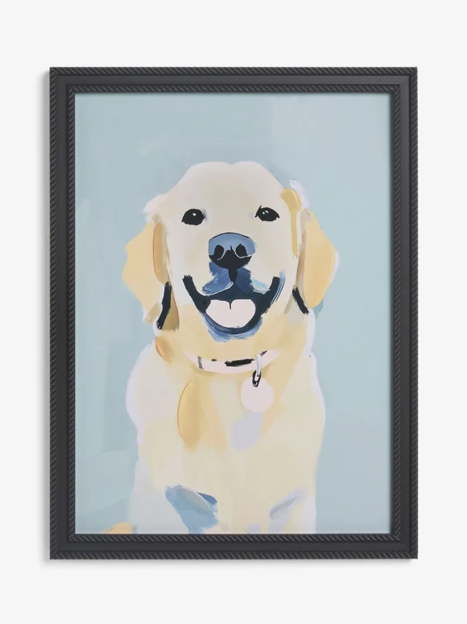 Canvassen En Kunst Voor Aan De Wand*Next Painterly Animal Framed Wall Art Golden retriever