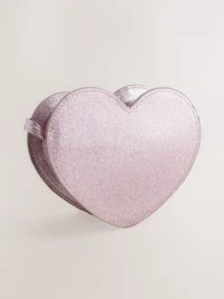 Tassen|Next Pale Pink/ Metallic - Gem Heart Initial Bag