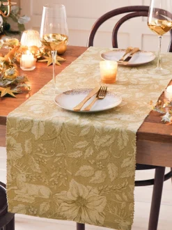 Tafellinnen En Placemats |Paoletti kersttafelloper met hertprint