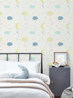 Behang|Next Paste The Wall - Behang met maan en sterren 10M Pastel