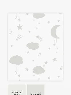 Behang*Next Paste The Wall - Behang met maan en sterren 10M Grijs