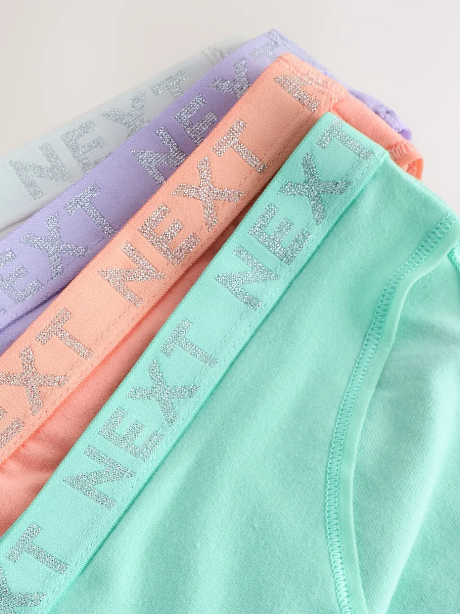 Onderbroeken|Next Pastel - 4 Katoenen slipjes met logotailleband