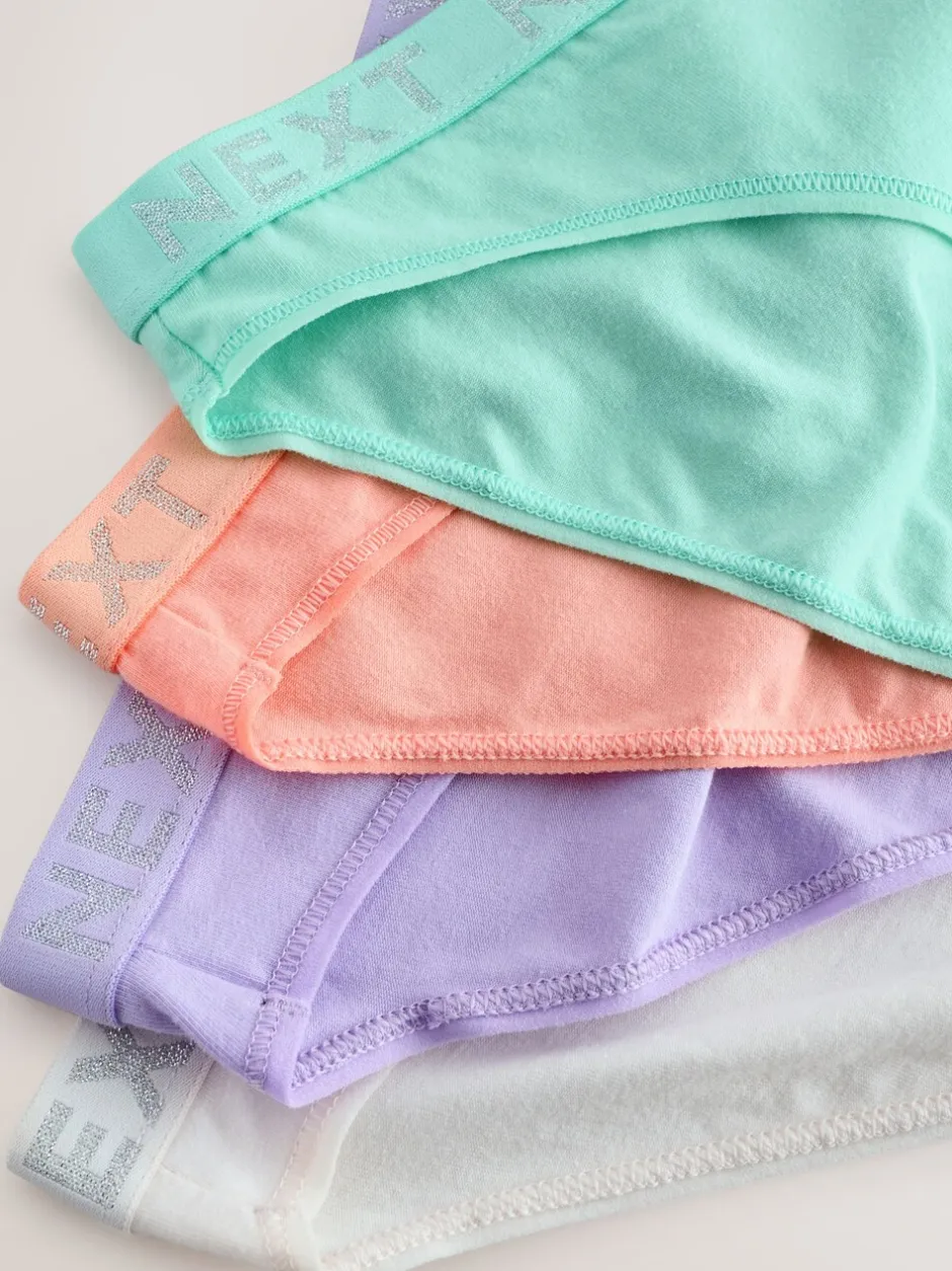 Onderbroeken|Next Pastel - 4 Katoenen slipjes met logotailleband