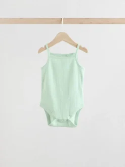 Rompertjes En Hemdjes|Rompertjes En Hemdjes|Next Pastel - 5 Pack Vest Pointelle Baby Bodysuits