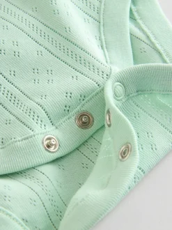 Rompertjes En Hemdjes|Rompertjes En Hemdjes|Next Pastel - 5 Pak Korte mouwen Pointelle Baby Bodysuits