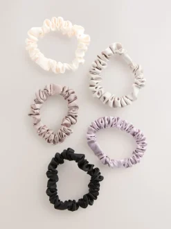 Mutsen, Handschoenen En Sjaals|Haaraccessoires|Next - Set van 5 scrunchies Pastel