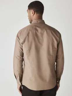Formele Overhemden|Shirts*Next Pastel geel naturel - Slim Fit - Oxford-hemd met lange mouwen