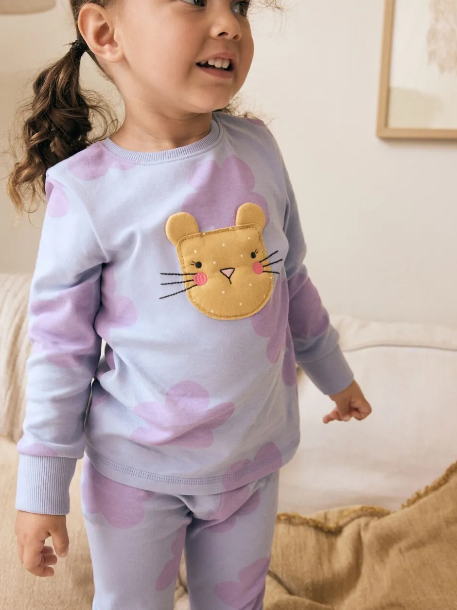 Multipacks|Nachtkleding En Pyjama's*Next Pastel kat/eenhoorn/bloem - Knus pyjama met lange mouwen 3 Pack (9maanden -12jaar)