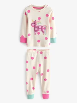 Multipacks|Nachtkleding En Pyjama's*Next Pastel kat/eenhoorn/bloem - Knus pyjama met lange mouwen 3 Pack (9maanden -12jaar)