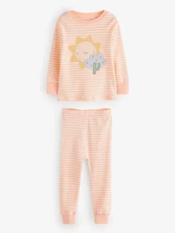 Nachtkleding En Pyjama's|Pyjama's|Next Pastel met tekenfiguurtjesprint - Knus pyjama met lange mouwen 3 Pack (9maanden -12jaar)