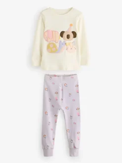 Nachtkleding En Pyjama's|Pyjama's|Next Pastel met tekenfiguurtjesprint - Knus pyjama met lange mouwen 3 Pack (9maanden -12jaar)