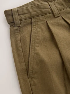 Broeken En Chino's*Next - Authentic Twin Pleated Textured Trousers Pastelgeel