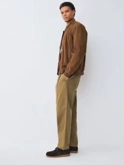 Broeken En Chino's*Next - Authentic Twin Pleated Textured Trousers Pastelgeel
