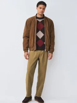 Broeken En Chino's*Next - Authentic Twin Pleated Textured Trousers Pastelgeel
