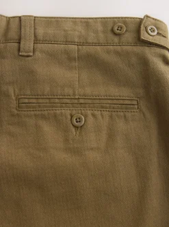 Broeken En Chino's*Next - Authentic Twin Pleated Textured Trousers Pastelgeel