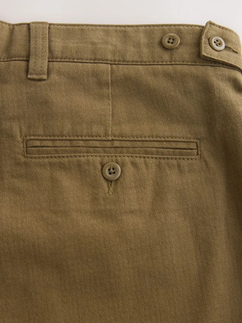 Broeken En Chino's*Next - Authentic Twin Pleated Textured Trousers Pastelgeel