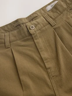 Broeken En Chino's*Next - Authentic Twin Pleated Textured Trousers Pastelgeel