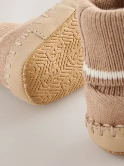Boots|Baker by Ted Baker - gebreide laarsjes voor Jongens Pastelgeel
