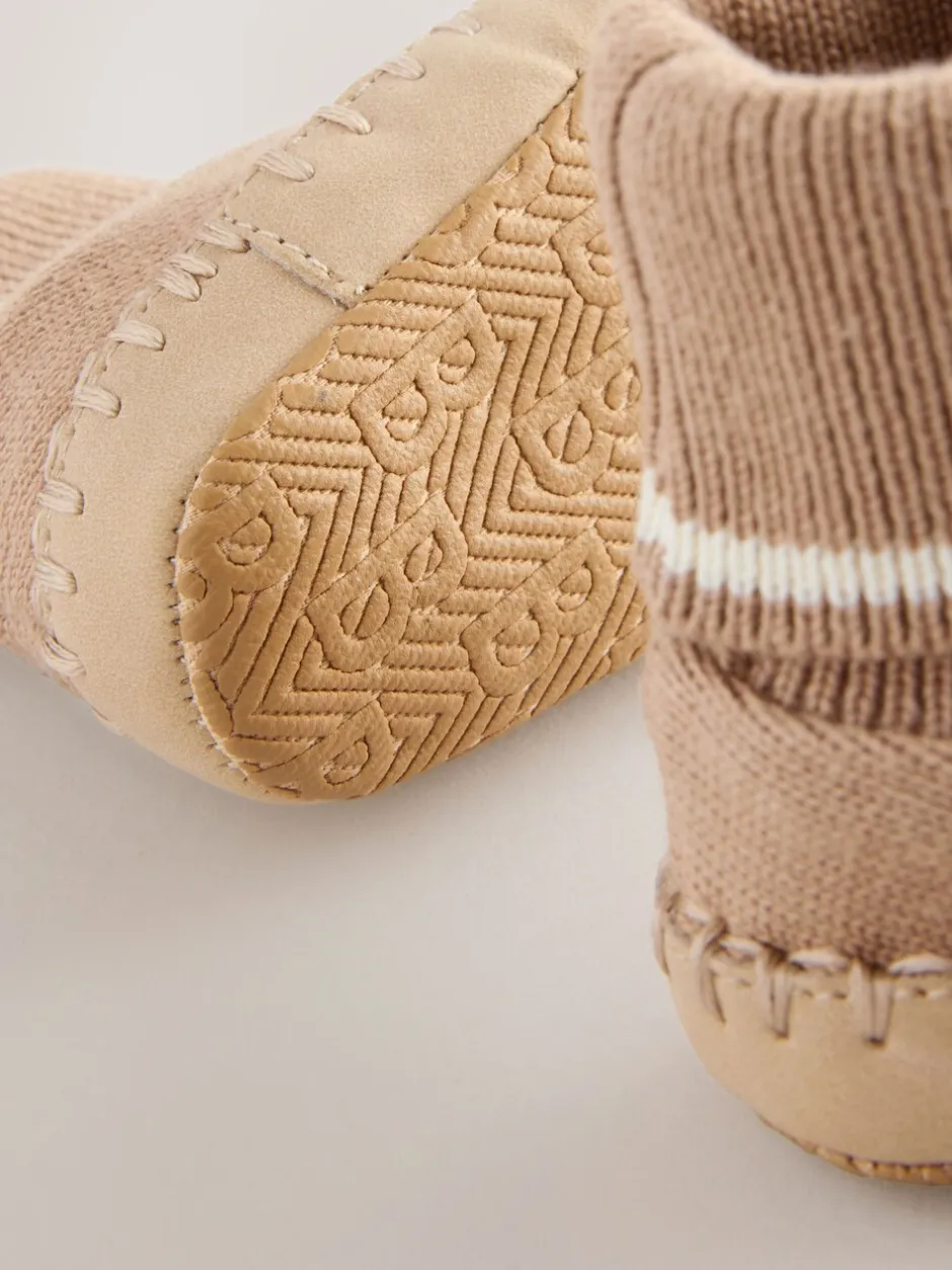 Boots|Baker by Ted Baker - gebreide laarsjes voor Jongens Pastelgeel