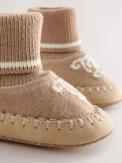 Boots|Baker by Ted Baker - gebreide laarsjes voor Jongens Pastelgeel
