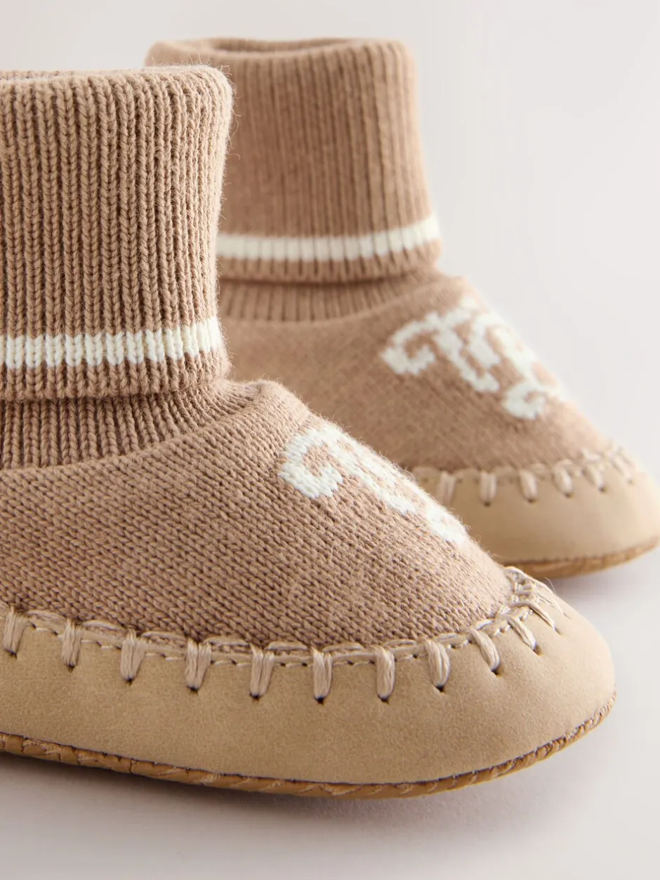 Boots|Baker by Ted Baker - gebreide laarsjes voor Jongens Pastelgeel
