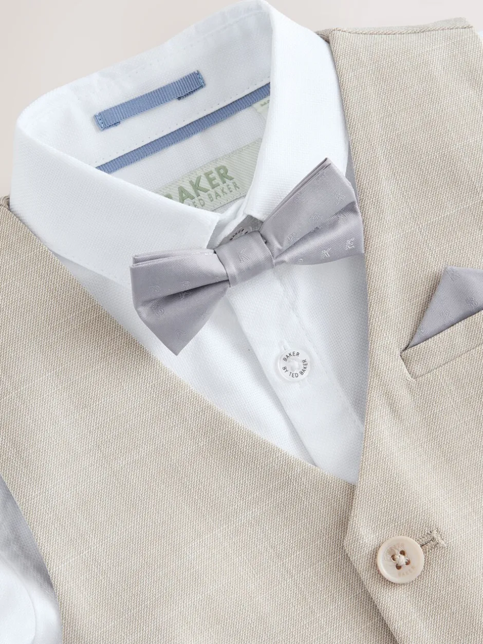 Gelegenheidskleding|Kostuums En Herenvesten|Baker by Ted Baker - set van gilet, overhemd en broek Pastelgeel