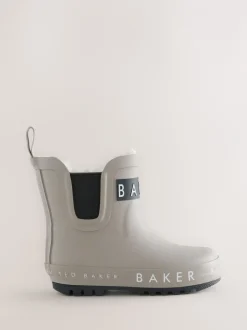 Laarzen|Baker by Ted Baker - - gevoerde regenlaarzen van imitatiebont voor jongens Pastelgeel