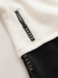 Rompertjes En Tuinbroeken|Baker by Ted Baker - Romper met inzetstuk en lange mouwen Pastelgeel
