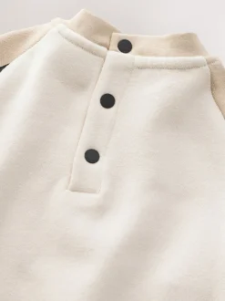 Rompertjes En Tuinbroeken|Baker by Ted Baker - Romper met inzetstuk en lange mouwen Pastelgeel