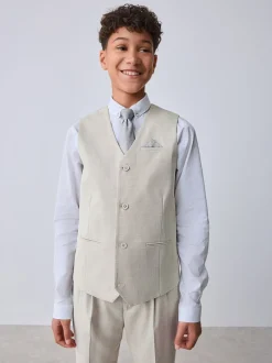 Kostuums En Herenvesten|Baker by Ted Baker - Waistcoat, Shirt And Tie Set Pastelgeel