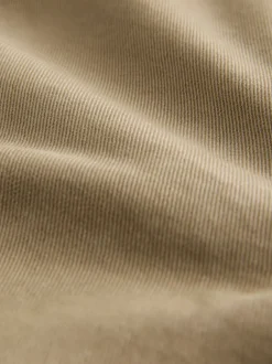 Broeken En Chino's|Next - Barrel Fit - Authentic Cotton Rich Stretch Trousers Pastelgeel