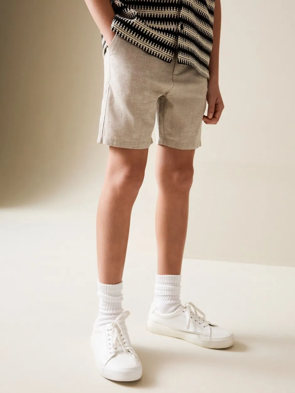 Shorts|Next Pastelgeel - Chino Linen Shorts (3-16yrs)