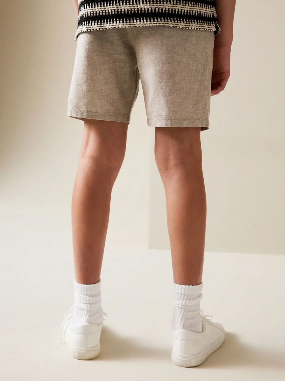 Shorts|Next Pastelgeel - Chino Linen Shorts (3-16yrs)